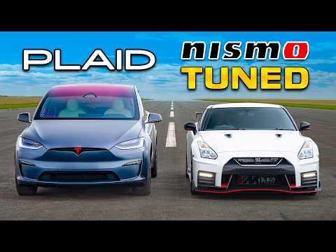 Tuned NISMO GT-R v Tesla Plaid: DRAG RACE