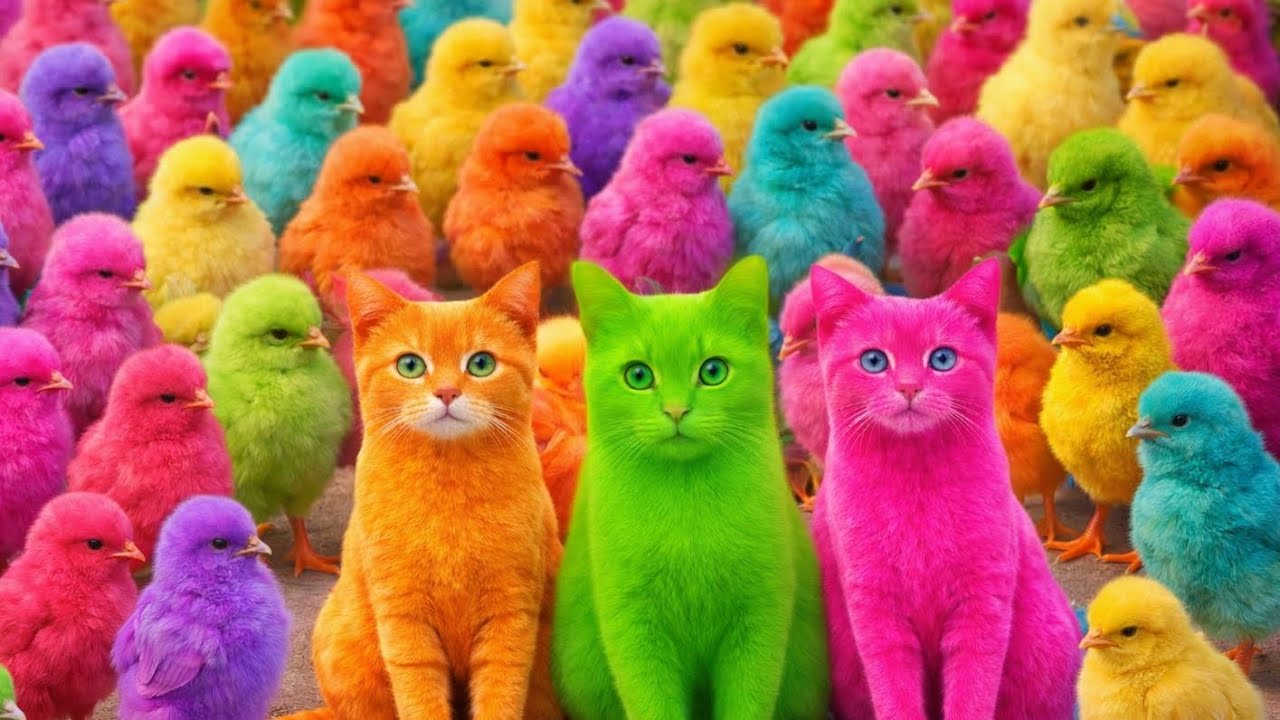 Tangkap Ayam Lucu, ayam warna warni, ayam rainbow, kelinci lucu, bebek lucu, ikan koi, Hewan Lucu