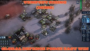 Tempest Rising Demo Global Defence Force Easy Win Skirmish Gameplay PC