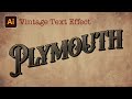 Vintage Text Logo in Adobe Illustrator