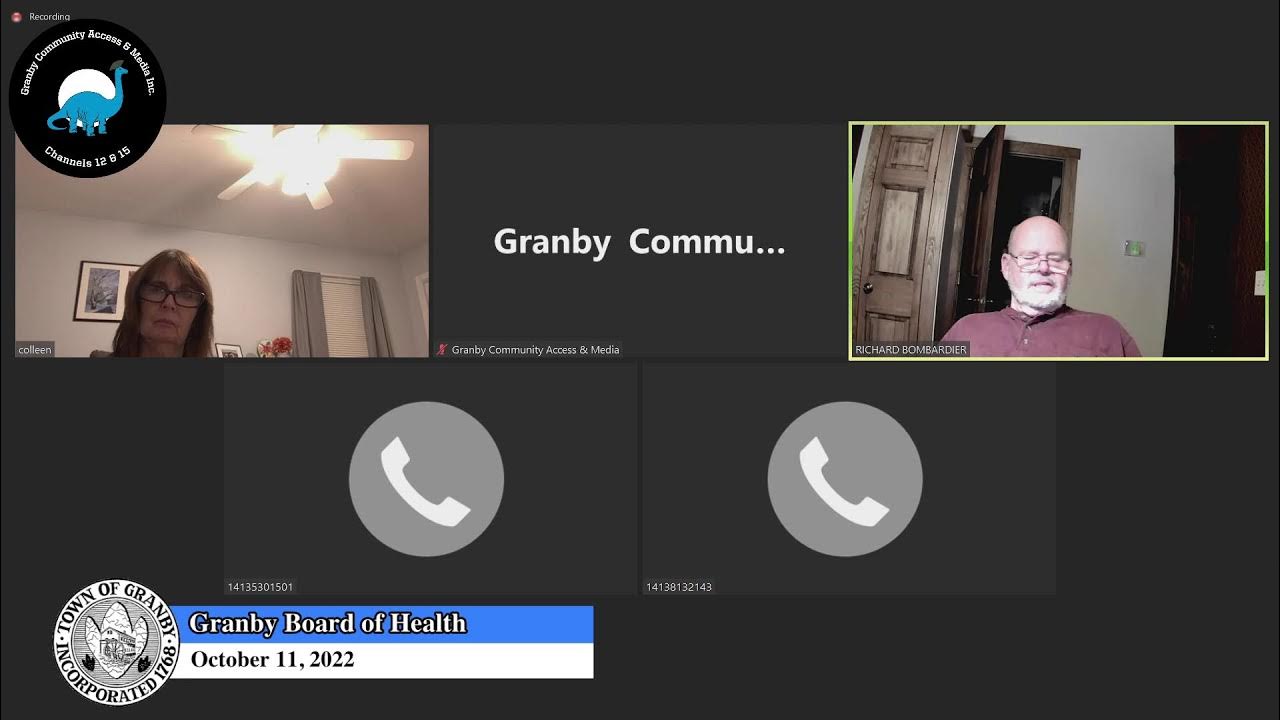 GRANBY MA Board of Health 101122 YouTube
