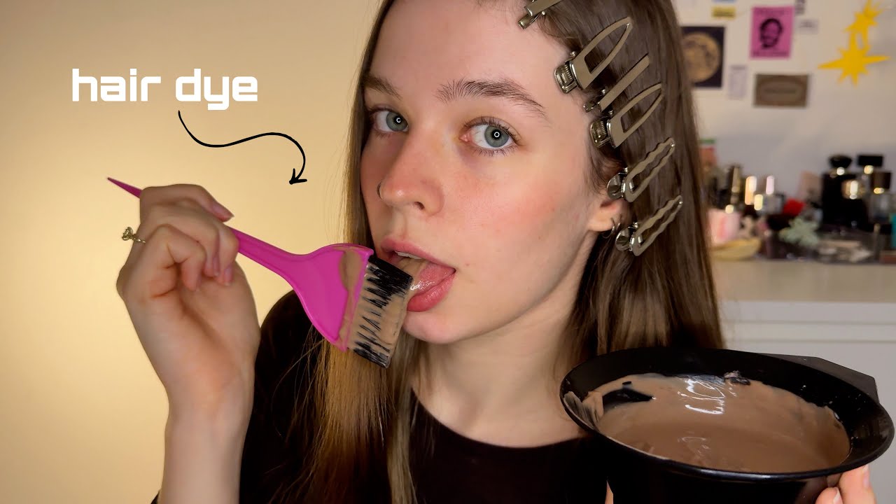 ASMR ౨ৎ крашу тебе волосы и ем краску ࣪*звуки рта*