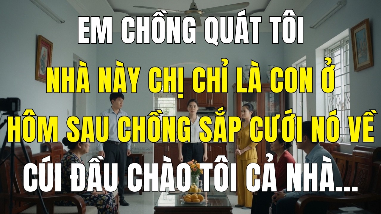Em Chồng Quát: 'Chị Chỉ Là Con Ở Thôi' — Hôm Sau, Khi Chồng Sắp Cưới Của Nó Về Ra Mắt Thấy