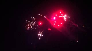 God Bless The USA The Flag flying over Oshkosh 2014
