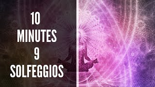 All 9 Solfeggio Frequencies at Once. POWERFUL 10 Minutes Emotional Cleanse & Cell Regeneration.