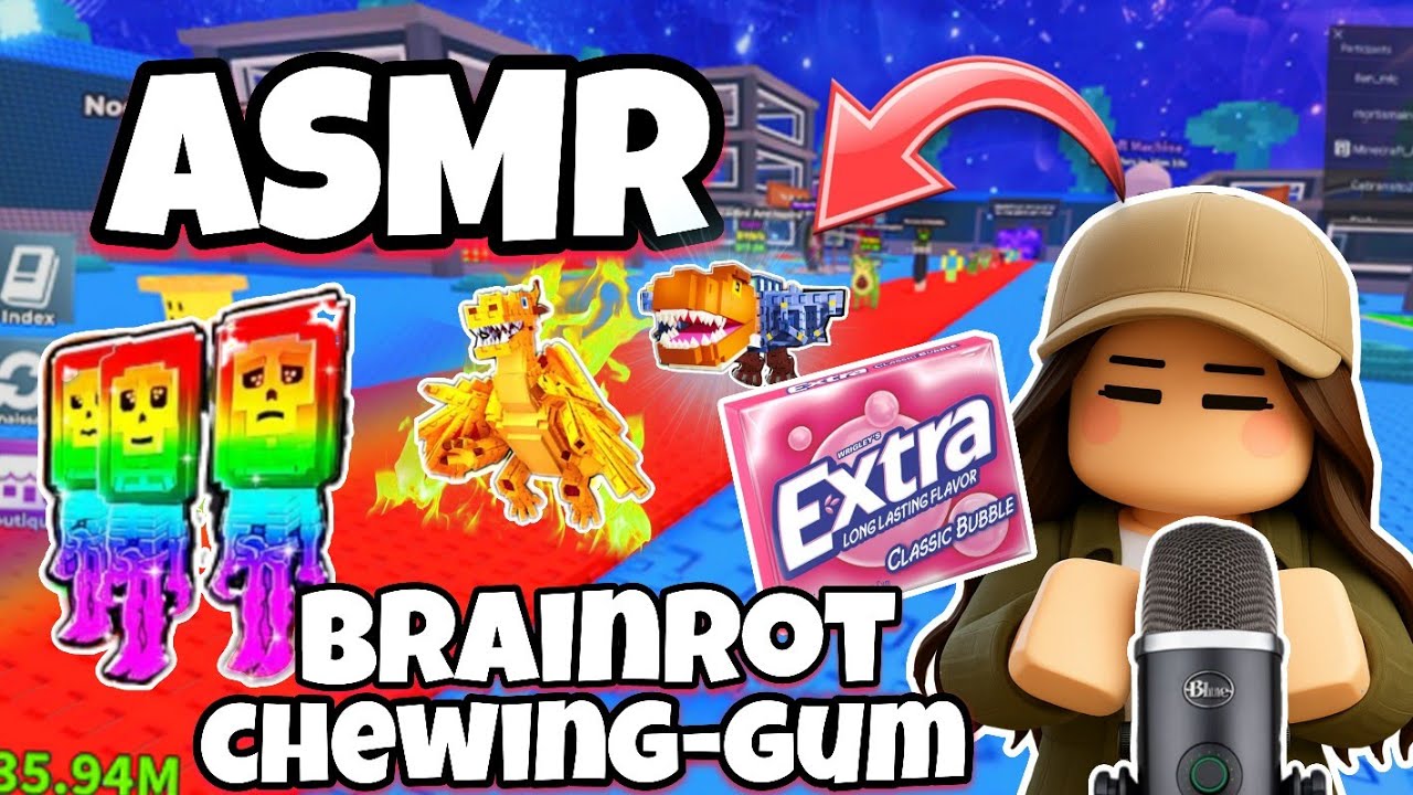 ASMR ROBLOX • CHEWING GUM RELAXANT SUR STEAL A BRAINROT 😴✨️