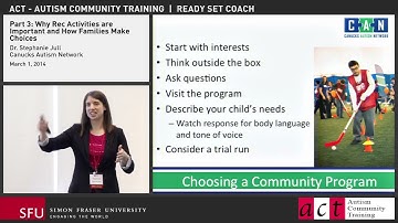 Supporting Community Recreation Part 3