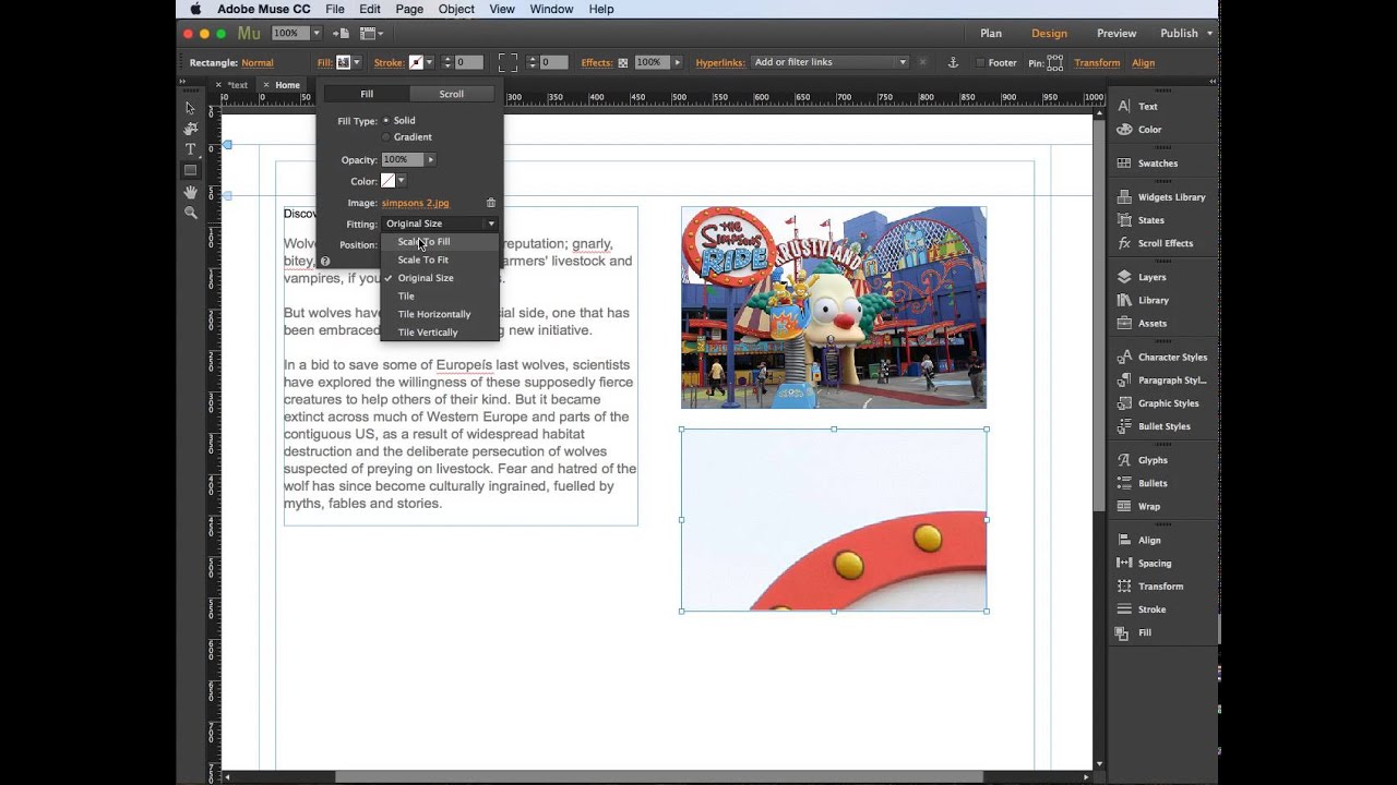 Adobe Muse - adding images - YouTube