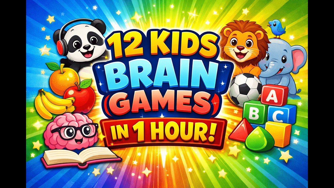 1 Hour of Fun Learning Games for Kids! 🎉 Fruits, Animals, Grammar & More