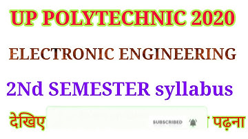 Up Polytechnic 2nd semester electronic engineering syllabus 2020 | bteup syllabus 2020 |
