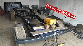 Возня в гараже. Подготовка к установке дизельного двигателя с Volvo-740 на УАЗ-469!