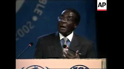 Edit of Zimbabwe's president addresses Earth Summit
