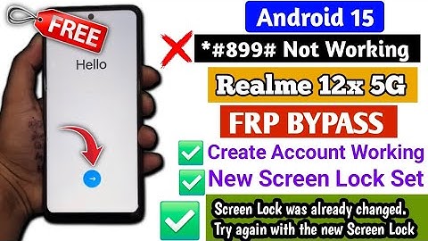  Realme 12X 5G FRP Bypass  Android 15 | Realme 12x 5g Google Account Bypass Without PC