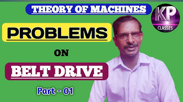 Numerical problem on Belt drive - Type - 01 | Power transmission | Theory of machines |