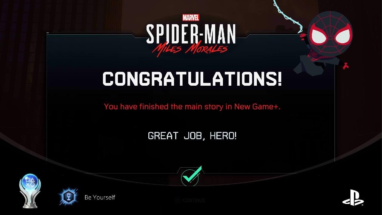 Marvel's Spider-Man: Miles Morales - Platinum Trophy Acquired
