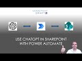 Use ChatGPT in SharePoint with Power Automate