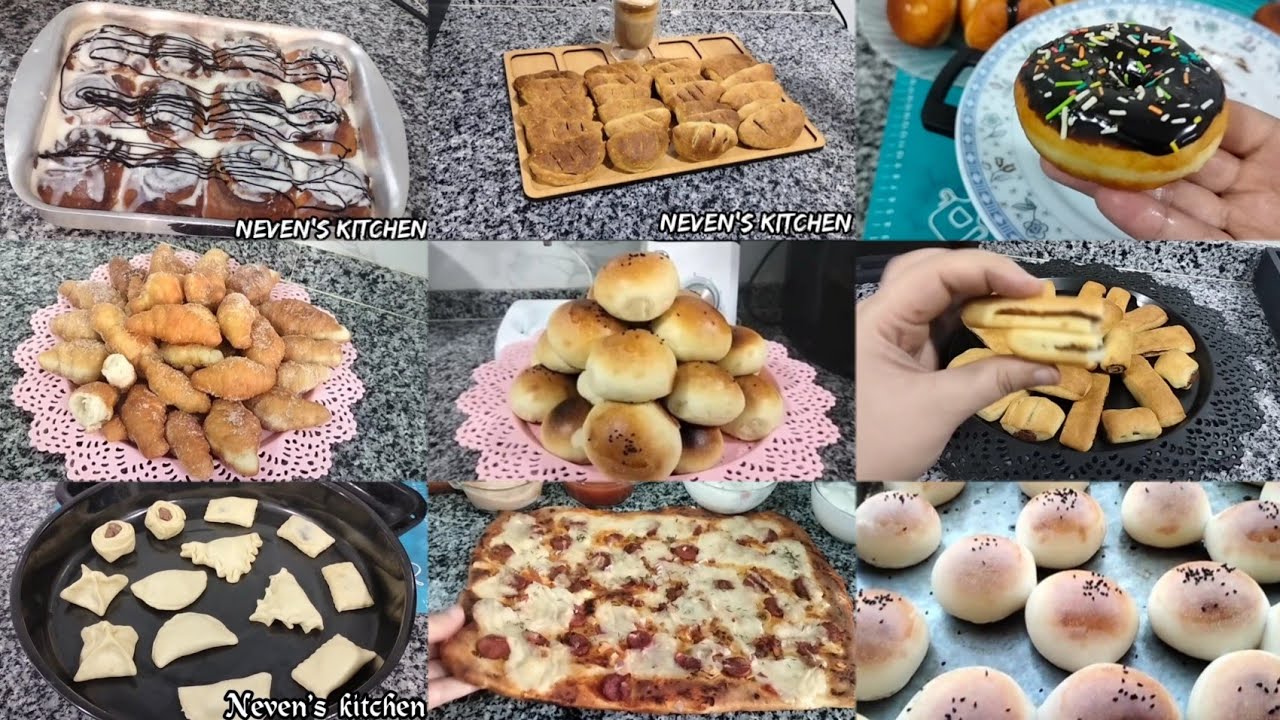 "10 وصفات معجنات بيتي من كوبايتين دقيق! سينابون وقراقيش ودوناتس بأقل تكلفة | الشيف نيفين عبدالعظيم"