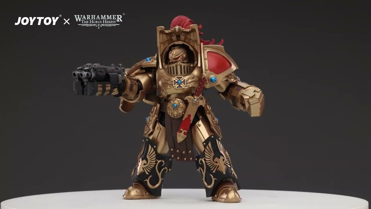 HiPlay JOYTOY Warhammer 40K Action Figure 1/18 | Legio Custodes Aquilon Terminator Con Infernus Firepike