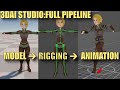 3D AI Studio: Full Character Pipeline Deep Dive (Image to 3D, Rigging &amp; Animation)