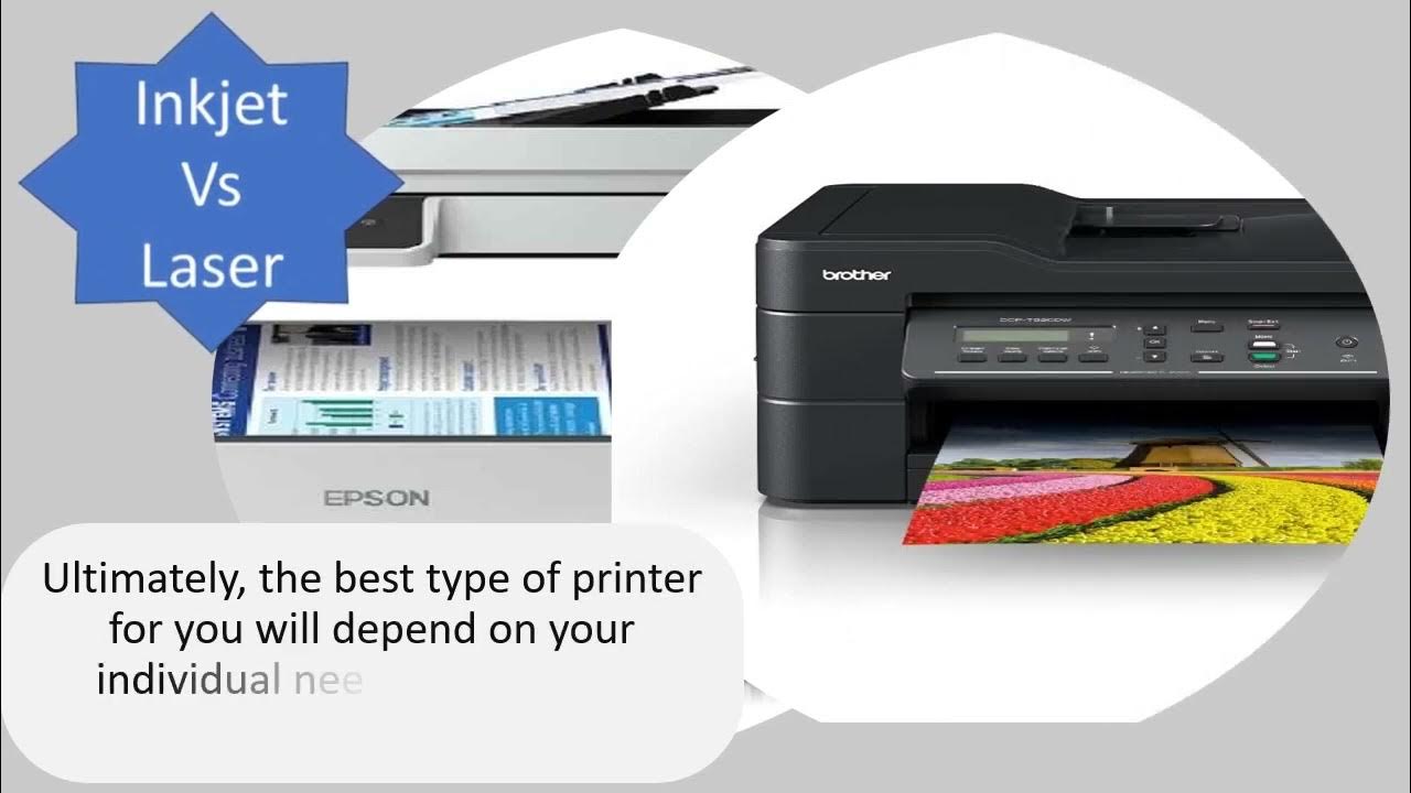 Difference between inkjet and laser printers YouTube