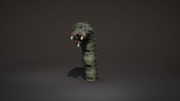 Worm monster for Unreal Marketplace UE4