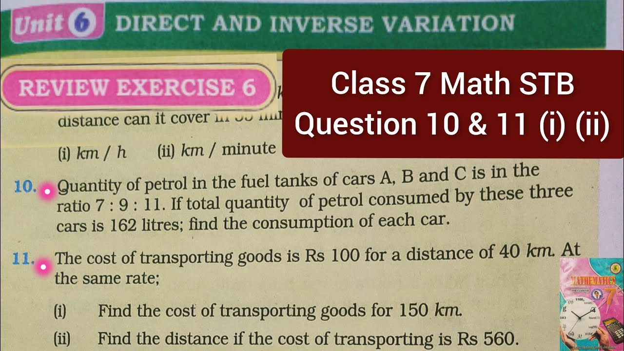 unit-6-direct-and-inverse-variation-review-exercise-6-ques-10-11