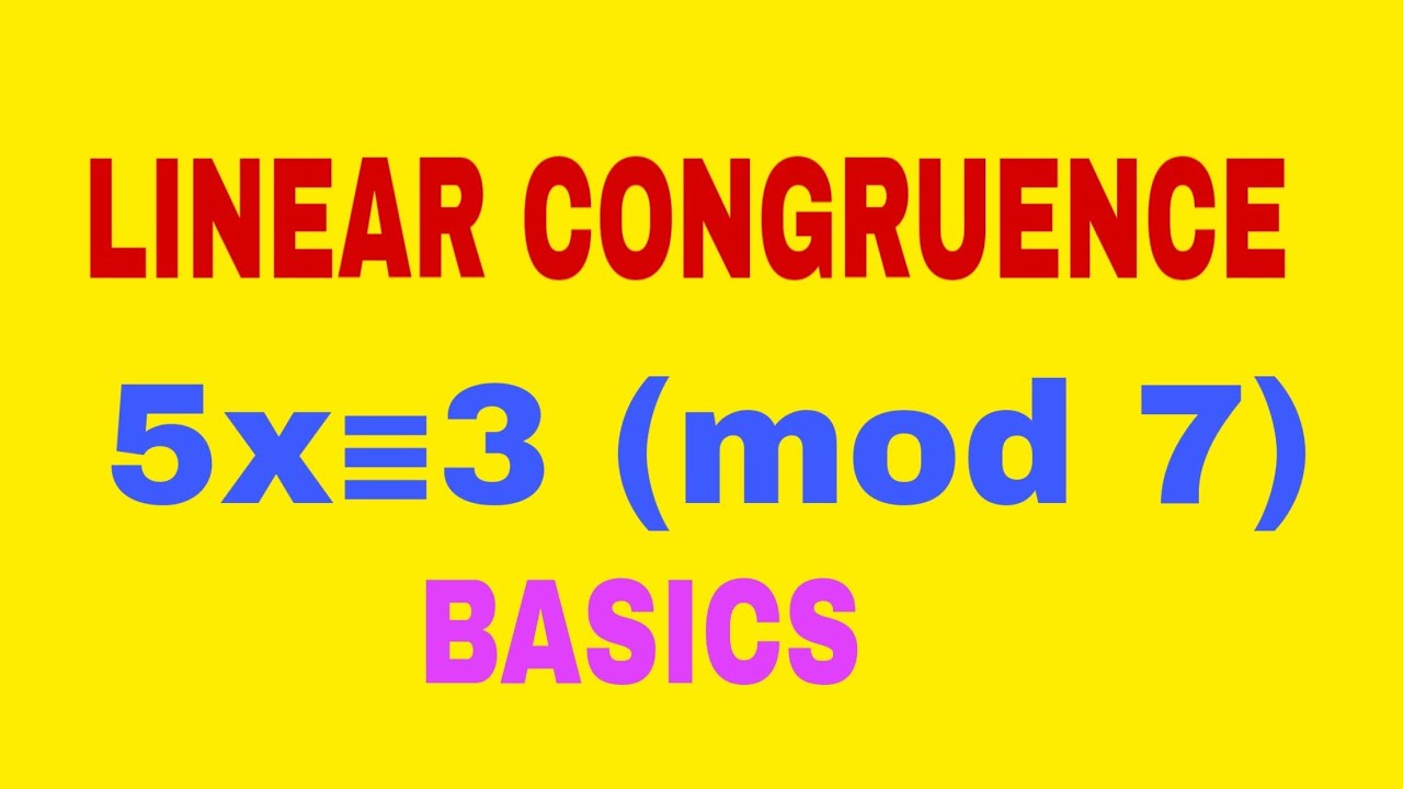 Linear congruence 1