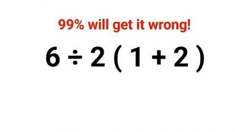 6÷2(1+2). Answer is not 1. 99% will get it wrong! Can you solve this Math problem?#math #ukraine