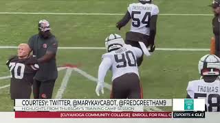 Browns Training Camp Highlights From Thursday's Session in West Virginia - Sports4CLE, 7/27/23