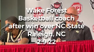 Information Wake Forest coach Steve Forbes reacts to NC State win - 2.9.22 News