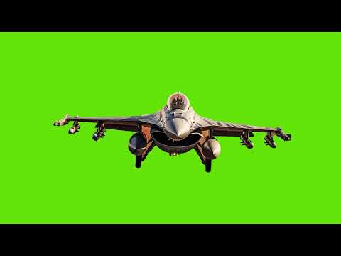 F-16 Fighting Falcon Jet Green Screen Footage 4K UHD
