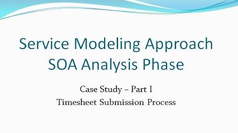 Service Modeling Approach - Case Study - Time-sheet Submission Process - Part I