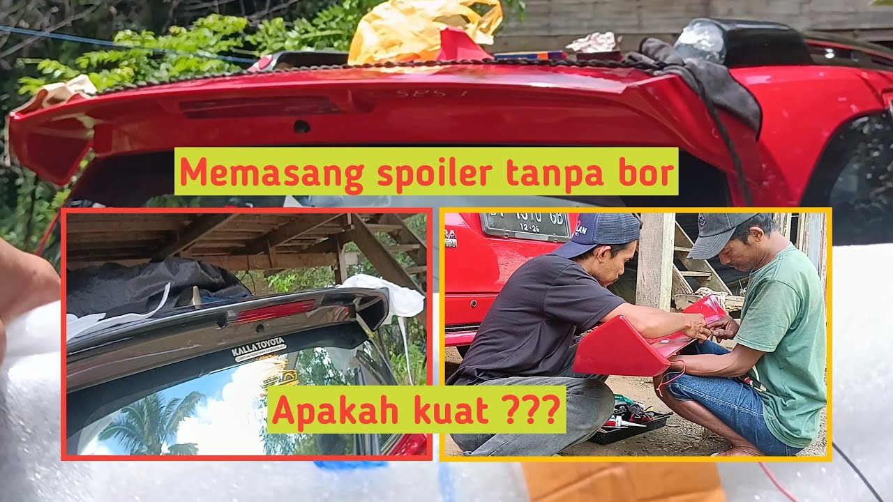 Cara memasang spoiler tanpa bor. Memasang spoiler calya sigra @fh88fadlihamu 
