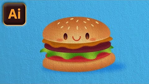 Adobe Illustrator Tutorial - How to Create 3D Vector Burger from Sketch - رسم برجر على الاليستريتور