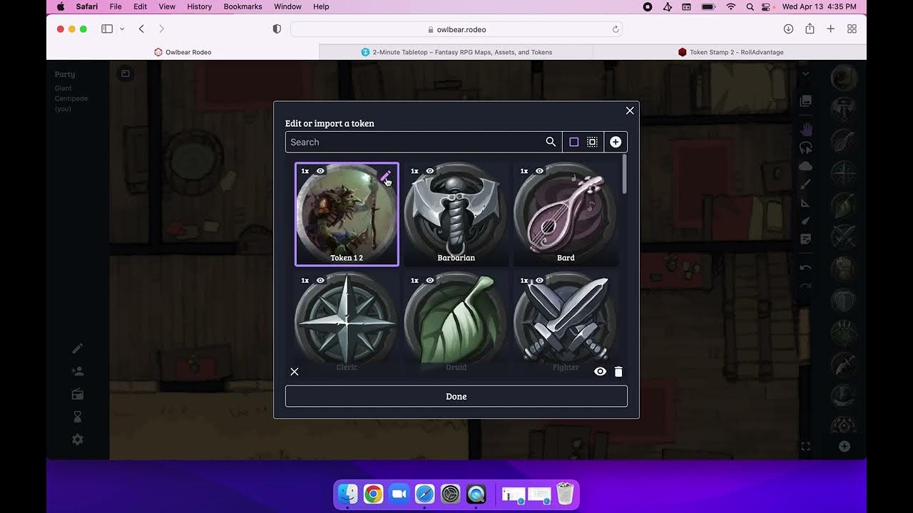 Making tokens for Owlbear Rodeo using Token Stamp 2 YouTube
