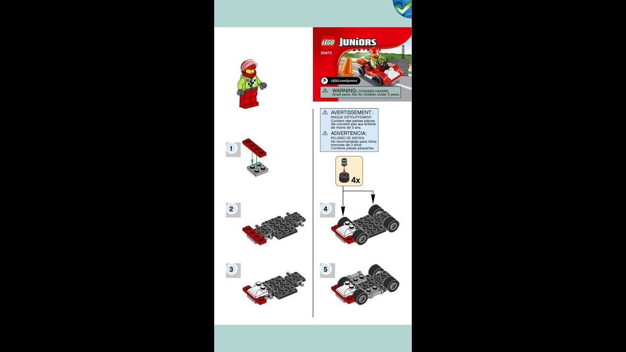 30473 Racer LEGO® Juniors Manual at the Brickmanuals Instruction