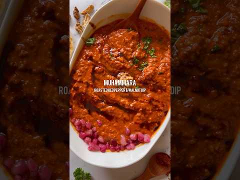 Muhammara! Syrian Roasted Red Pepper & Walnut Dip🌶️