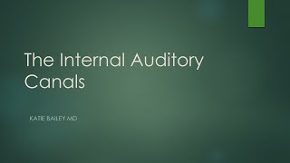 Imaging the Internal Auditory Canals