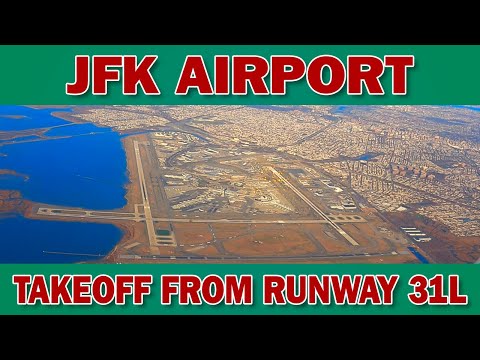 Stunning JFK Airport takeoff on runway 31L
