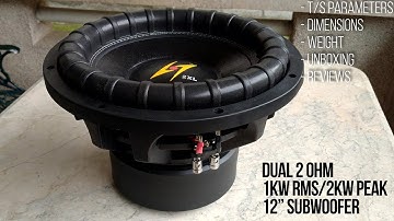 Lightning Lab LL2XL-12D2 12" Dual 2Ω 1000w Subwoofer - T/S Parameters