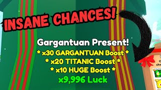 I Spent 250+ HUGES to Open Gargantuan Christmas Presents in Pet Simulator 99!