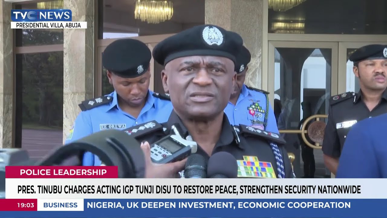Pres. Tinubu Charges Acting IGP Tunji Disu To Restore Peace, Strengthen Security Nationwide