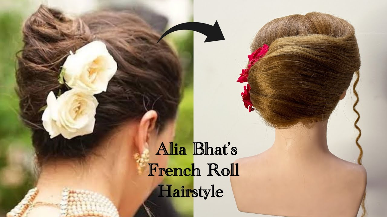 Alia Bhat’s French Roll Hairstyle Tutorial 💖#hairstyle #hair #bunhairstyle #youtubeshorts 
