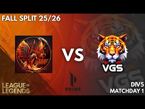 Vgs Esports TK Prime League | DIV 5 - Matchday 1 | VGS-Esports vs Phoenix Trident ...