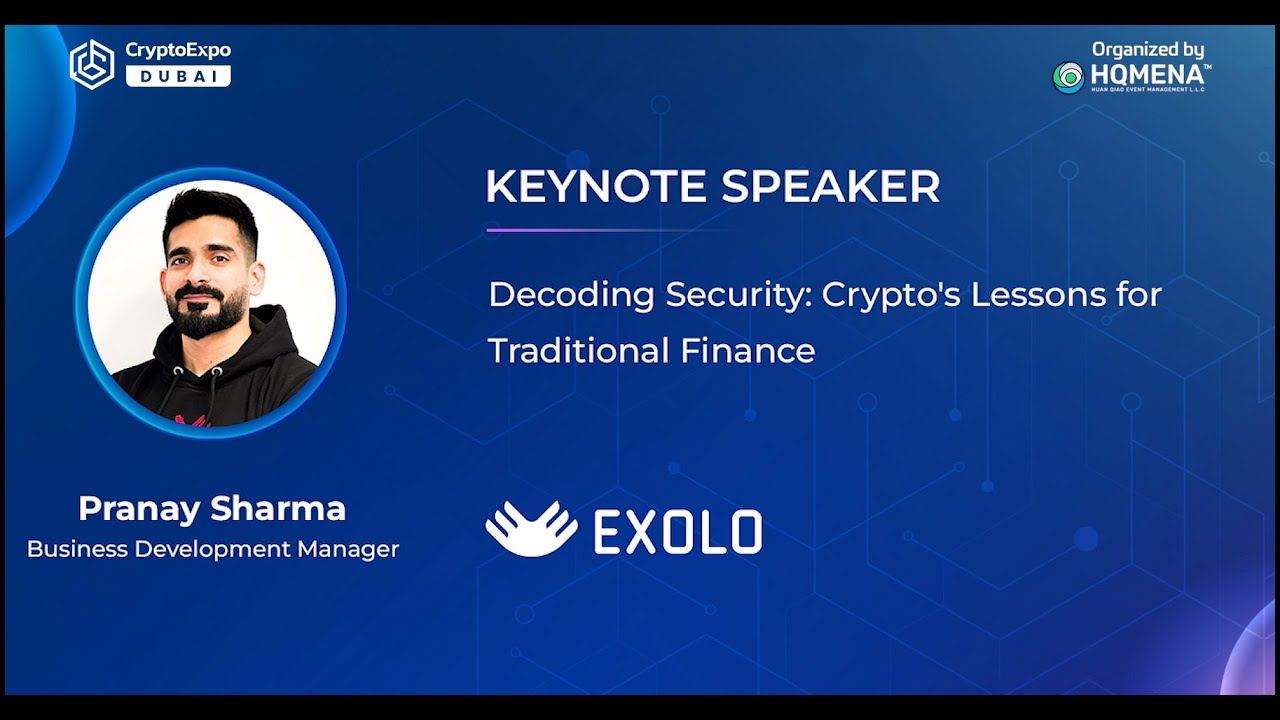 Pranay Sharma | Business Development Manager | Keynote | Crypto Expo Dubai  2024