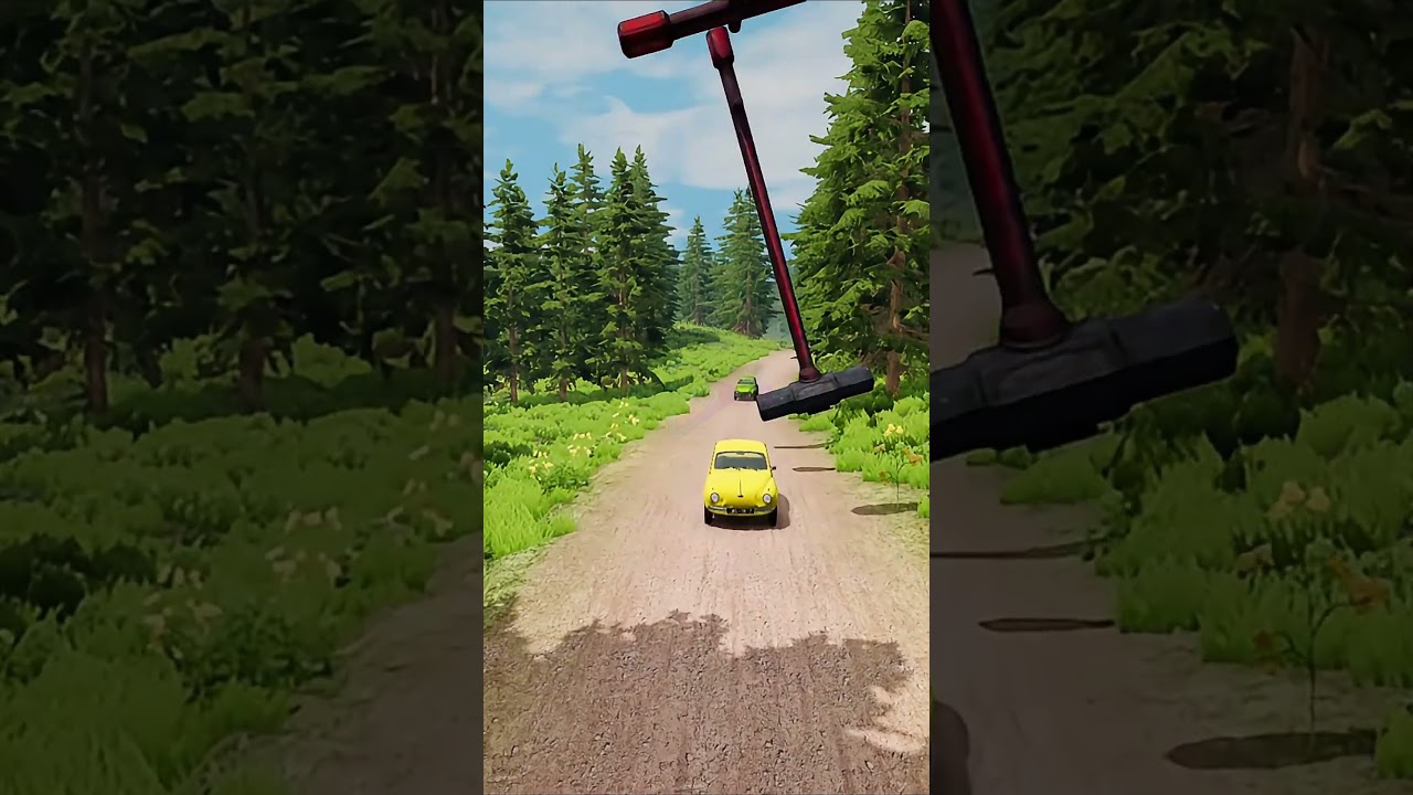 Can Mafia Cars Escape 3 Giant Swinging Hammers? | BeamNG 