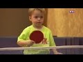 Edouard trois ans et plus jeune licenci  de tennis de table en france 