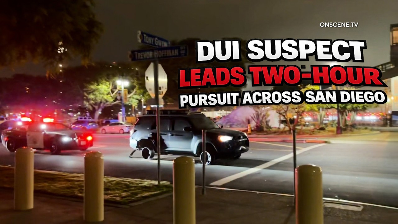 DUI Suspect Leads Two-Hour Pursuit Across San Diego June 29th Stop Stick