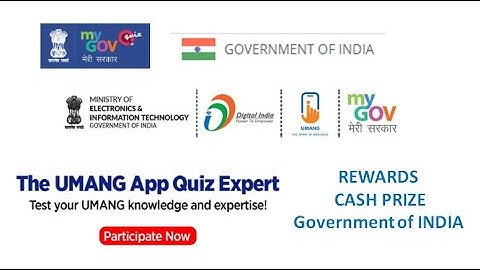 CASH PRIZE FROM GOVT OF INDIA | PLAY UMANG APP QUIZ EXPERT