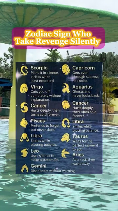 ZODIAC SIGNS WHO TAKE REVENGE SILENTLY #zodiac #astrology #astrology #horoscope  #tarot #shorts